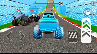 Monster Truck Mega Ramp Racing #96 - Impossible GT Car Stunts Driving - Gadi game - Android Gameplay