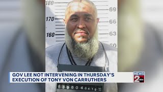 TN Governor not intervening in Carruthers execution