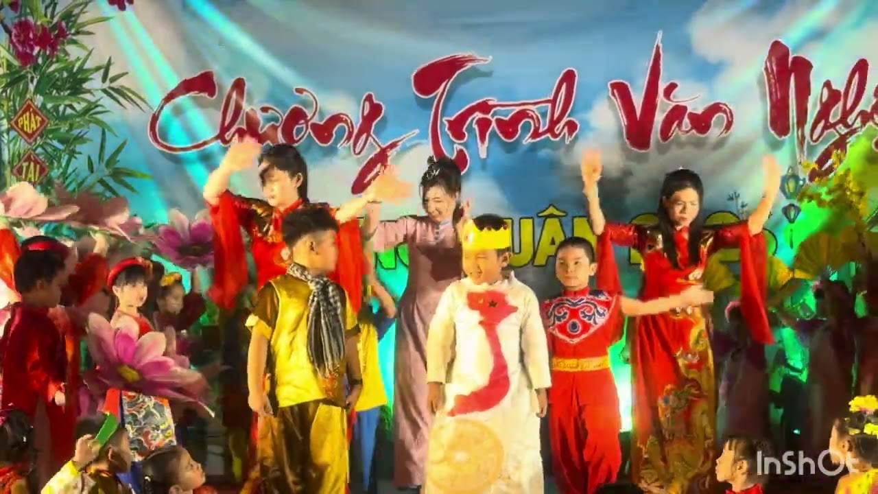 Tiết mục vui nhộn khép lại chương trình văn nghệ mừng Đảng mừng Xuân 2026 Trường mầm non Dương Đông 