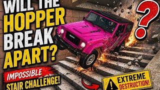Pink Ibishu Hopper vs Impossible Concrete Stairs – Total Destruction?
