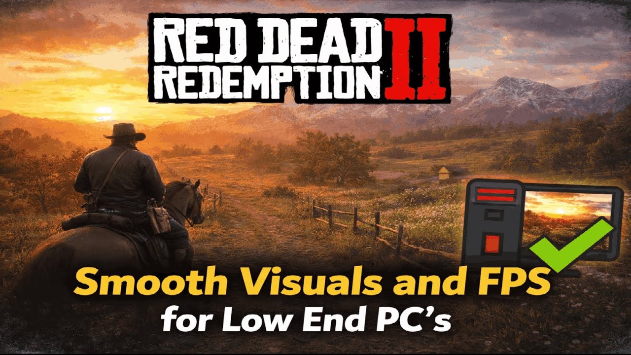 Best Red Dead Redemption 2 Graphic Settings┃Low End Pc Smooth Visuals and FPS