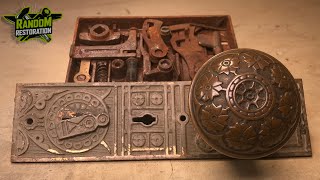 Ornate 1890s Double Key Lockset Restoration | Random Restoration