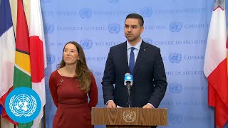 Malta On Maintenance Of Int'l Peace & Security - Media Stakeout | Security Council | United Nations