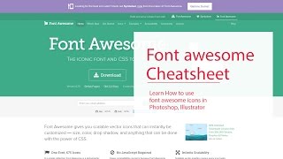 Font awesome icons for Photoshop | Font Awesome Cheat sheet | Code and Design
