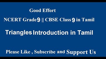 NCERT Grade 9 || CBSE Class 9  - Triangles Introduction in Tamil