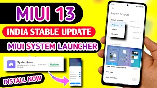  India Miui 13 New System Launcher Stable Update With Improved Animation Lag Fix  Miui 13