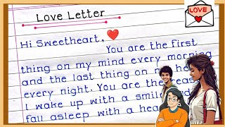 Write a Impressive Love Letter in English|| How to write a Love Letter for Girlfriend in English||