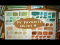 My favourite colours of all time from mixed media art supplies cozy 1 hour swatching session