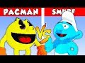 MR PACMAN vs SMURF – PvZ vs Minecraft vs Smash