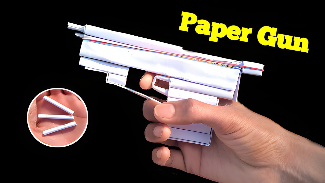How To Make A Gun That Shoots Paper Bullets Powerful Paper Pistol Gun || How to Make a Powerful Paper Pistol Gun