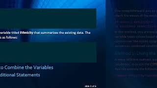Combining Variables to Create a New One in SPSS