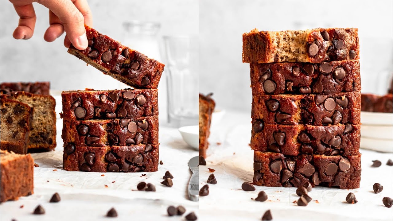 Best Chocolate Chip Banana Bread Recipe | How to make moist banana bread