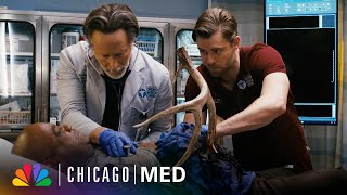 Ripley, Archer and Johnson Help a Patient Impaled by Antlers | Chicago Med | NBC