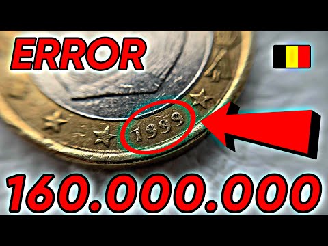 RARE EXPENSIVE EURO COIN 160.000.000 - 1 Euro coin 1999 Belgium