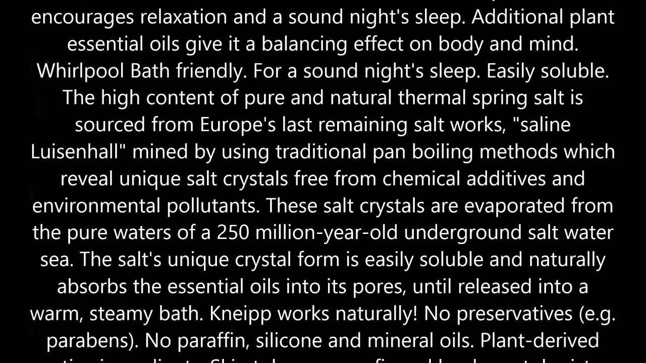 Kneipp Deep Sleep Mineral Bath Salts Valerian and Hops YouTube