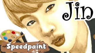 BTS Jin Coffee SpeedPainting (3-7) 방탄소년단 진 김석진 커피 스피드페인팅
