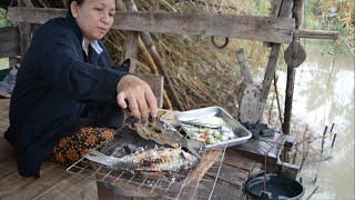 ยกยอใหญ่ห้วยธรรมชาติ ทำเมนูกินข้าวข้างห้วยกลางสายฝน ได้บรรยากาศสุดๆ / บ้านนอก EP.112