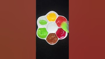 Creating 4 colours using only 3 primary colours #satisfying #colormixingmagic #mixingcolors #colors