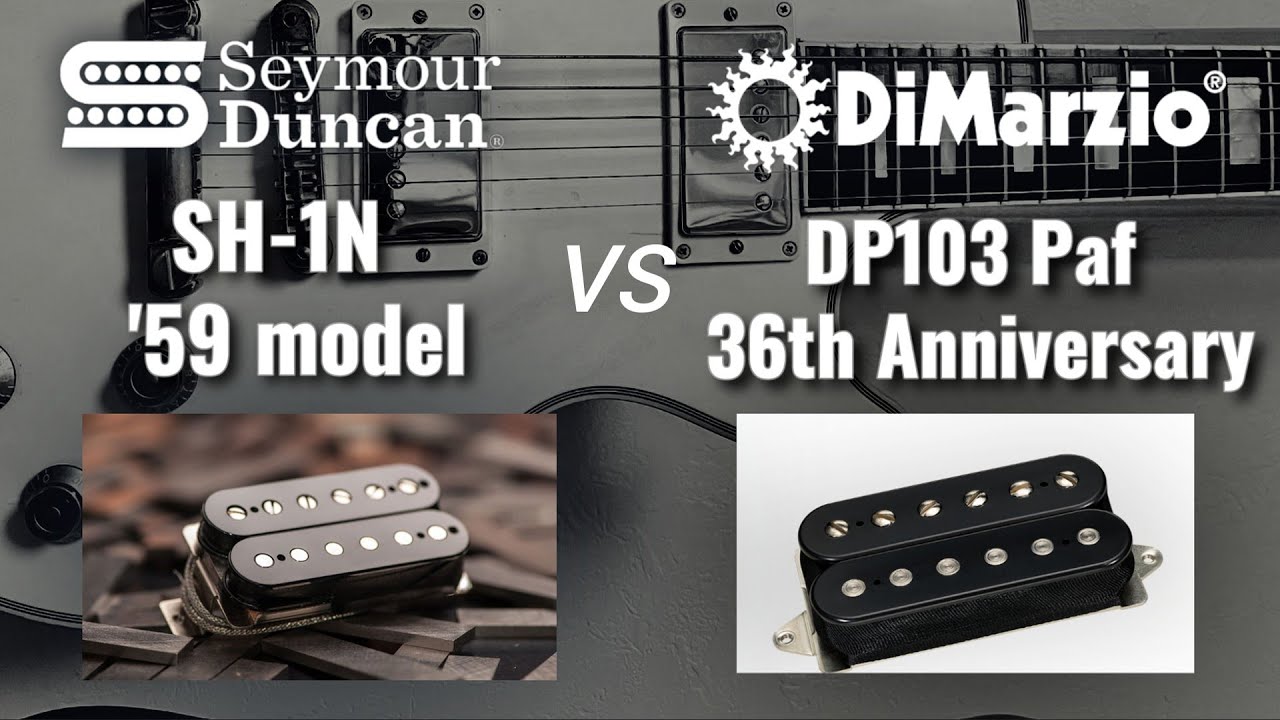 Duncan SH-1n '59 vs Dimarzio DP103 Paf 36th Anniversary Neck Pickup Comparison!
