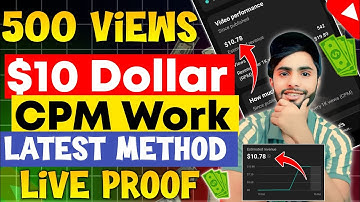500 Views $10 Dollar | Cpm Work New Tricks 2025 | Cpm Work Kaise Kare 2025