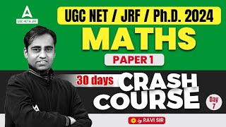 UGC NET Maths Paper 1 Crash Course #7 | UGC NET Paper 1 by Ravi sir