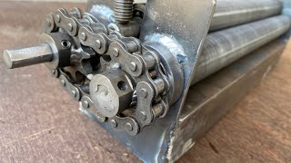 SMART SKILLS!! DIY welder makes a plate roller tool that you definitely need!