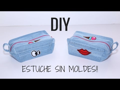 ESTUCHE PARA EL REGRESO A CLASES, reciclando vaqueros y SIN MOLDE / PATRÓN!