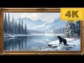 4K TV WALLPAPER Majestic Black Panther in Snowy Mountains | Luxury Winter Wildlife Art