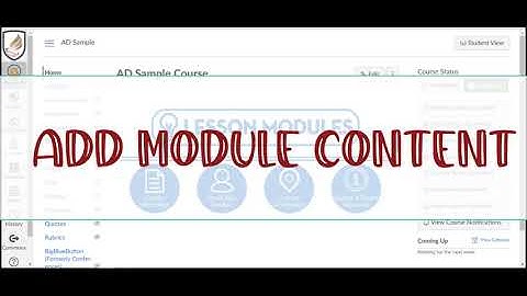 Add Module Content in Canvas
