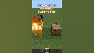 Infinitely Burning Fire On ANY BLOCK :D #shorts #minecraft #minecraftglitches #minecraftshorts #fyp