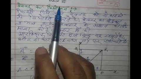 Physics | Class- XI Hindi | Vector Analysis | Chapter-6 | Part-4