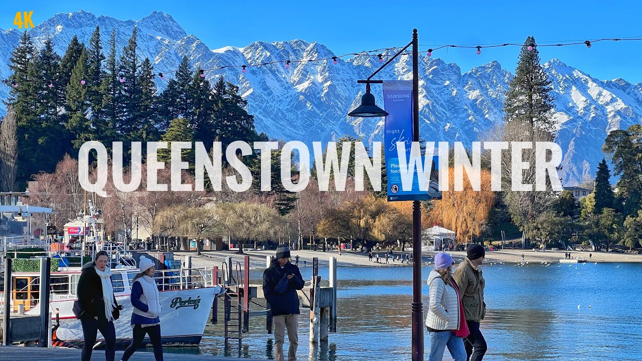 Queenstown Winter Morning Walk After Snowfall 8 AM Cold Day New queenstown-winter-morning-walk-after-snowfall-8-am-cold-day-new