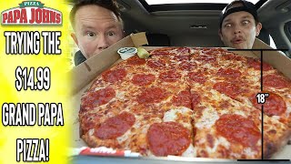 Reviewing Papa John's Biggest Pizza EVER!!! | Number Six With Cheese