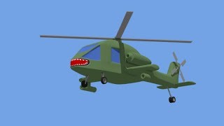 Military Assault Helicopter  A fairy tale about helicopters and airplanes for children