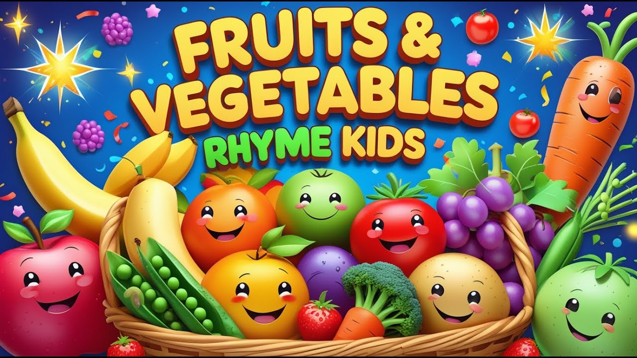“Fruits & Vegetables Rhyme for Kids | Learn Healthy Eating | Laddu TV”