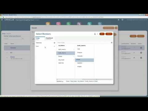 Working with Valid Intersections in Oracle Planning and Budgeting Cloud Service (PBCS)