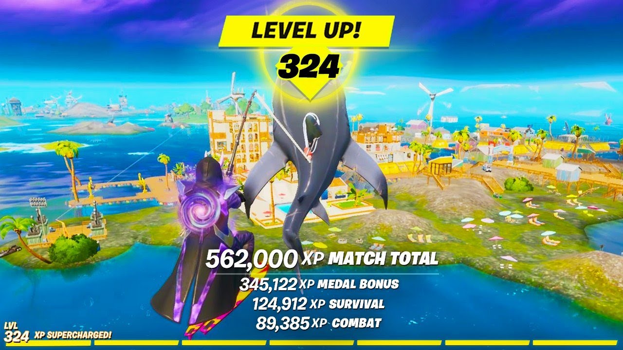 562 000 Xp In One Game Fortnite Xp Glitch Youtube