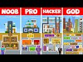 Minecraft NOOB vs PRO vs HACKER vs GOD: MODERN UNDERGROUND HOUSE CHALLENGE in Minecraft / Animation