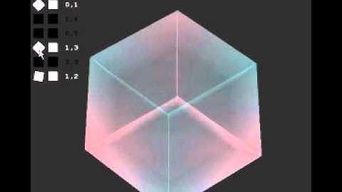 6 dimensional hypercube projected in 3d
