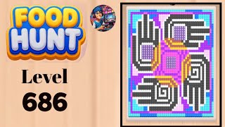 Food hunt pixel puzzle level 686 solution and walkthrough for gameplay 