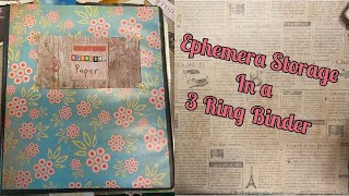 Ephemera Storage in a 3 Ring Binder - Paper Crafters