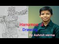 Hanuman Ji sketch by A.U arts