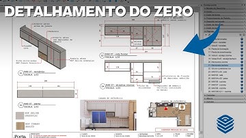 Como detalhar MARCENARIA DO ZERO no Layout + Sketchup I Aula 13