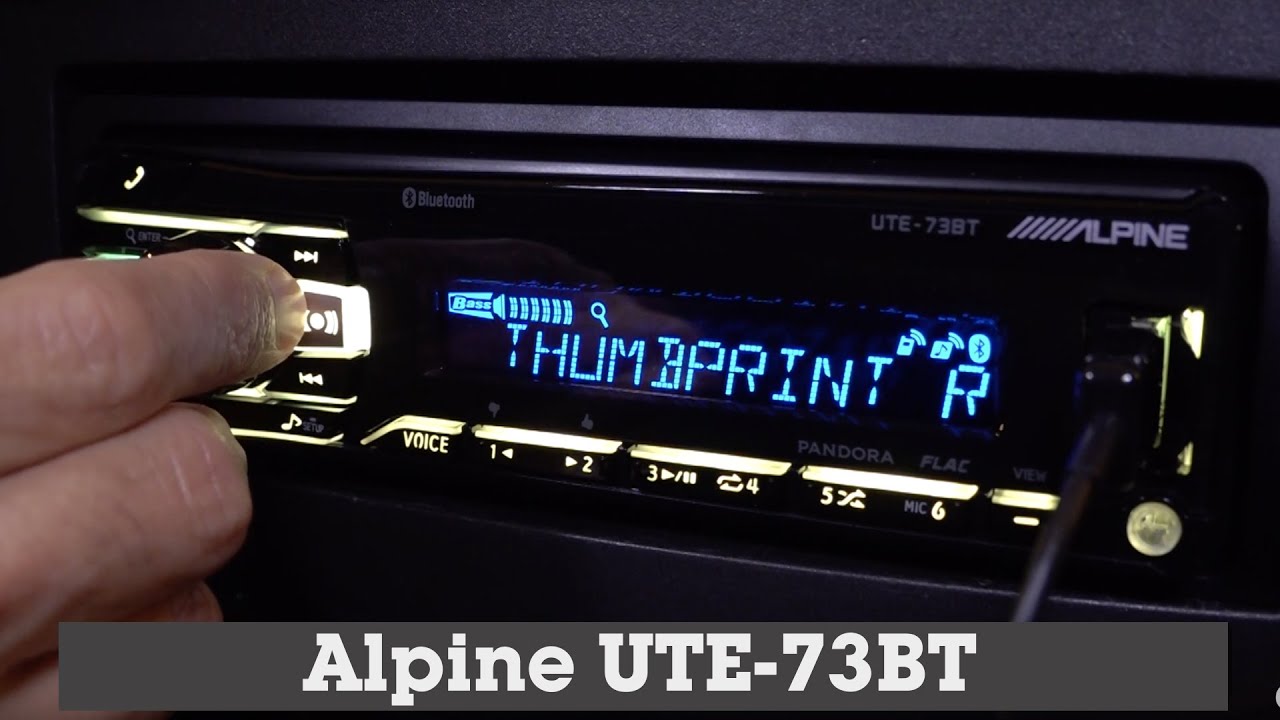  Alpine UTE-73BT Mech-Less Bluetooth Digital Media