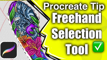 How to use the freehand selection tool in procreate /procreate tips