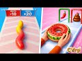 Bakery Stack VS Gummy Worm Go - Max Levels SpeedRun Gameplay iOS Android
