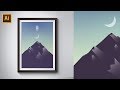 Make A STUNNING Vector Mountain In 5 Minutes *Illustrator Tutorial*