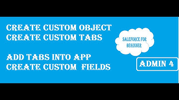 || Admin 04 || Create Custom Object || Custom Object Tab || Custom Fields ||