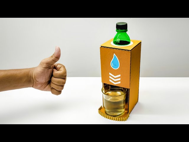 DIY Simple Water Dispenser Machine From Cardboard v2 class=