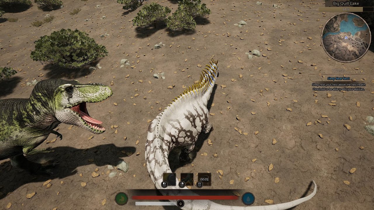 Path of Titans | Amargasaurus vs. Tyrannosaurus (Rex) (He Was 1.5 Bars From Full Adult)